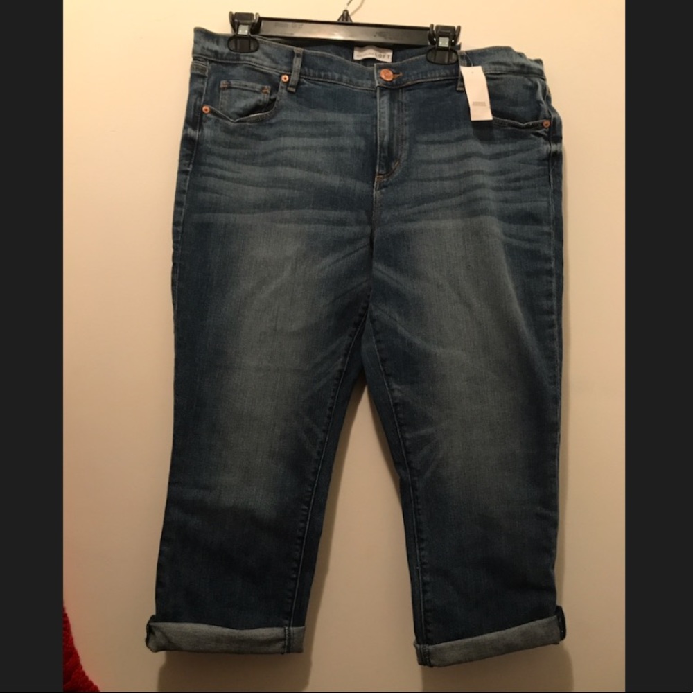 NWT Ann Taylor Loft Crop Jeans, Size 32/14